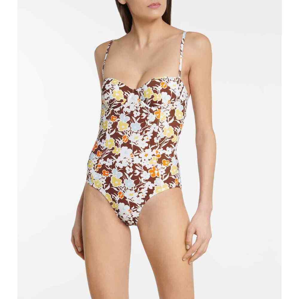Tory Burch Reverie Printed Underwire One-Piece Swimsuit Floral Size S